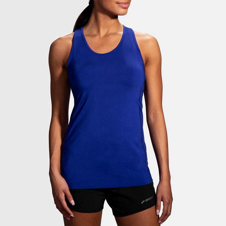 Brooks Pick-Up Mujer Camiseta Sin Mangas - Azules (5280JAPBY)